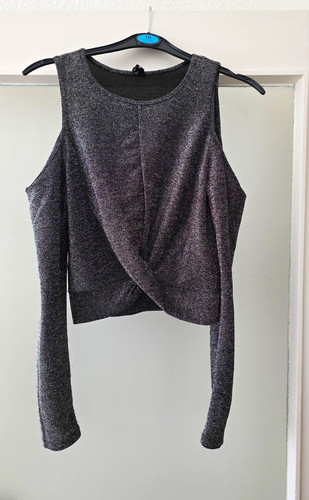 Sinsay glitzer oberteil - glitzer,