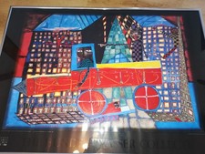 Friedensreich Hundertwasser/Kunstdruck/85 x 60cm/Träumender LKW-Fahrer/gerahmt