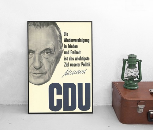 Poster cdu konrad adenauer - poster,
