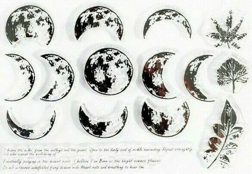 Mond mondphasen silikonstempel - mond,