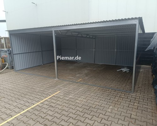 Blechgarage 6x5m carport - blechgarage,