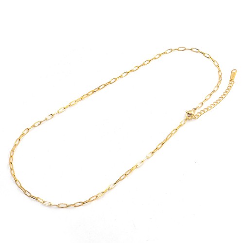 Paperclipkette edelstahl 14k - edelstahl,