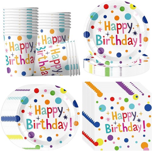 Groß bunte punkte geburtstag - groß,