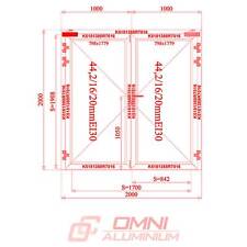 Aluminiumtüren 200 x 200 cm