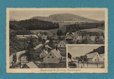 Foto Ak Buchsdorf im Sudetengau 1941 mit Ortsansicht und Kaufhaus