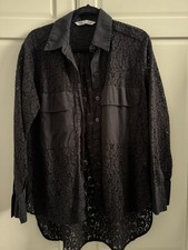 ZARA Hemd aus Spitze Größe L