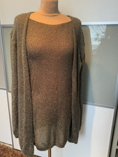 Faith Connexion Luxus Kleid & Cardingan Metallstrick  M 38/40, Twin Set