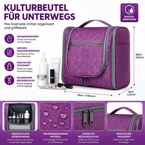 Kulturtasche zum aufhängen - kulturtasche,