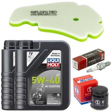 Wartung Set Öl 2L Luftfilter Ölfilter Zündkerze für Gilera Nexus 250 ie 2006-08