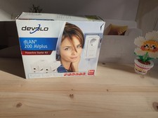 Devolo dLAN 200 AVplus Powerline Steckdosen Adapter, 2er-Pack, Weiß Neu