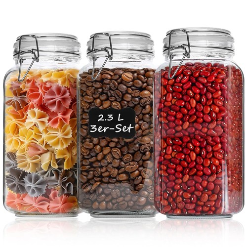 Airtight storage jars set - set, 6