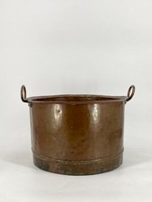 * GROßER KUPFER KESSEL DÄNEMARK ANTIK 1800 COPPER KOCHTOPF PUNZE