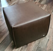 Ruf I Betten "Pouf" Sitzhocker Leder Braun Vegan Retro Vintage "Made In Germany"