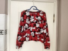 Micky Maus Damen  Pullover Gr M/L Farbe/Rot/weiß/schwarz NEU  nur gewaschen ?