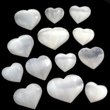 Selenit Herz Ø je ca. 50 - 80