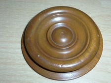 Holzzierteile Platte, Knopf, Ornament Schellack, für Historismus Schrank D 10cm