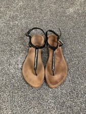 Leder Zehentrenner mit Strass