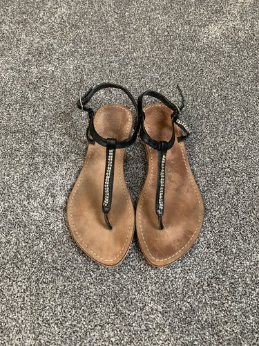 Leder zehentrenner mit strass - leder,