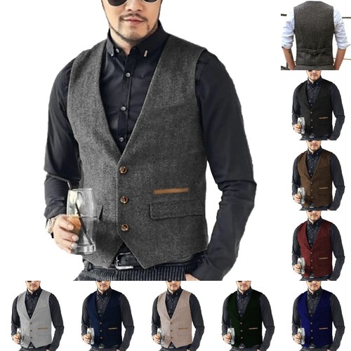Herren grau westen tweed - herren,