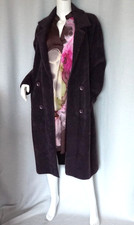 Strick Kurzmantel Aubergine