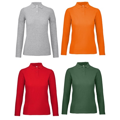 Poloshirt langarm damen - poloshirt,