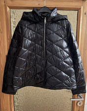 Leichte Steppjacke von Massimo Dutti | Schwarz | Glanz | mit Kapuze | Gr. XL