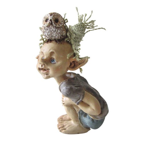 Pixie mit eule - eule, auf