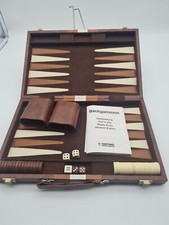 Backgammon lederkoffer - backgammon, im