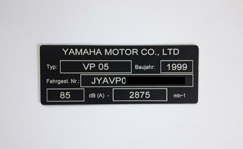 Typenschild motorrad roller - motorrad,,