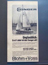 Blohm + Voss Segeljolle Conger Segelboot Original 1966 Vintage Advert Werbung