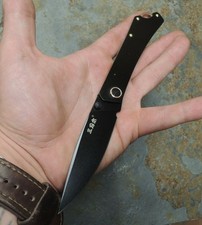 SanRenmu Messer ULTRA SLIP BLACK 9305SB Slipjoint 8Cr13MoV Stahl 3Cr13 Griff