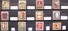 Lot Schweiz "Pro Juventute" - Marken aus den 1920er-Jahren gestempelt.