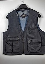 Schwarze Utility-Weste mit vielen Taschen - Angler-/Outdoor-Weste