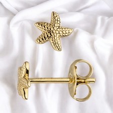 Ohrstecker Seestern 585 Gold Gelbgold Ohrringe Goldohrringe Goldohrstecker