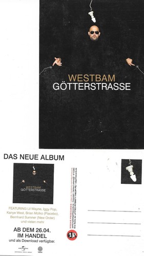 Westbam flyer karte - , /