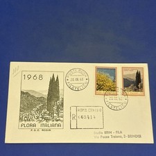 ITALIENISCHE FLORA FDC RHODOS 1968 - Ersttagsumschlag FDC