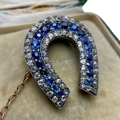 Antike diamant saphir brosche - antike,