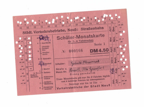 Fahrkarte monatskarte schüler - monatskarte,