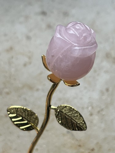 Rose rosenquarz blüte figur - rose,