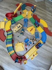 Carrera Struxi Baustelle Konvolut mit Autos, Figuren, Magnetgreifer, Zubehör 