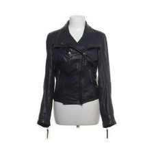 Massimo Dutti, Bikerjacke, Damen, Größe: S, Blau, Leder, Einfarbig -3Mj