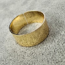Ring vergoldet breit Statement Größe 55 Damen Herren Schmuck