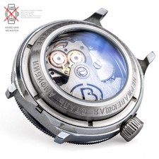 VOSTOK Uhr Glasboden BLAU 10 ATM für Taucheruhr Boden no Lünette Bezel