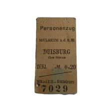 Mülheim a.d. Ruhr - Duisburg, 1904, Fahrkarte, Dt. Reich, 4.Kl.