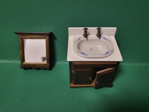 Antik miniatur puppenhaus bad - miniatur,