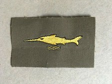 BUNDESWEHR MARINE TÄTIGKEIT ABZEICHEN AUFNÄHER - "SCHWIMMTAUCHER", (STUFE GOLD)-