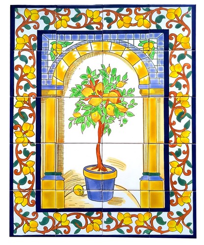 Zitronen fliesenbild 60x75 - fliesenbild,
