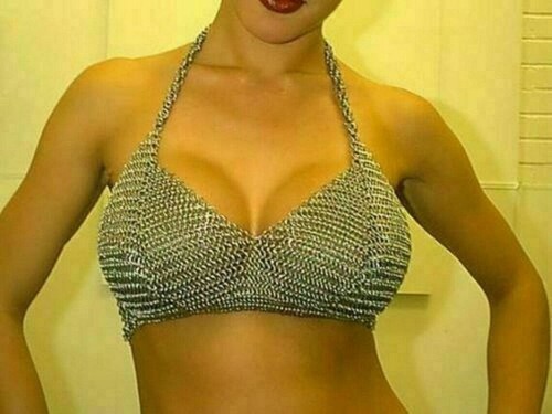 Aluminium kettenhemd bikini - aluminium,