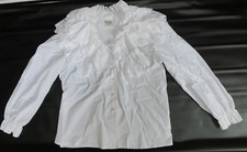 Trachtenbluse Damen HESS FRACKMANN, Größe 40, weiß, langarm