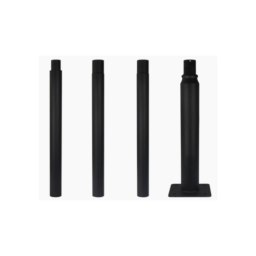 Lichtmast klappbar schwarz - 4m,